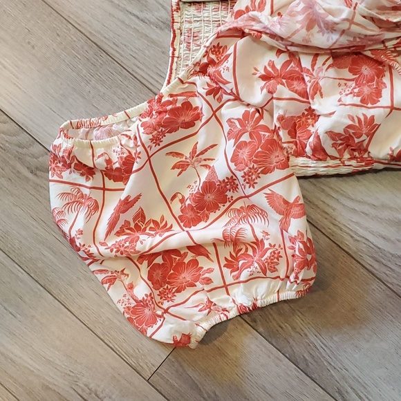 Farm Rio Floral Maxi Dress Odessa Tiered Bow Dress Size L - Picture 9 of 15